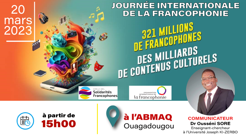 Festivité de la Journée Internationale de la Francophonie au BURKINA FASO