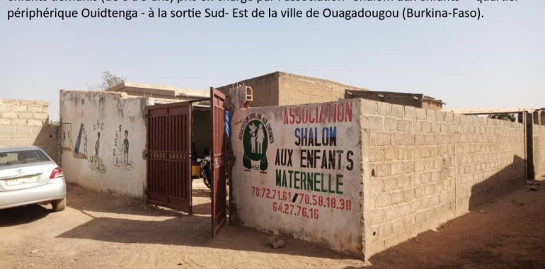 CSF Burkina rend visite à l’asso “SHALOM AUX ENFANTS”