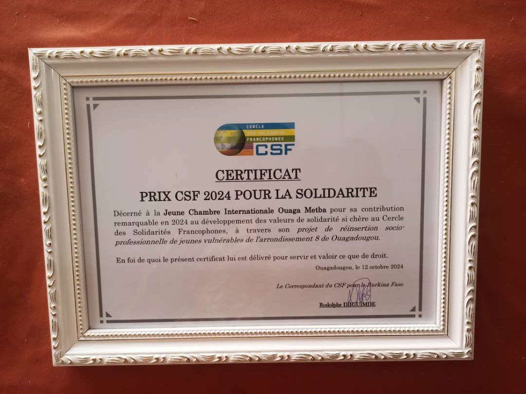 PRIX DE LA SOLIDARITÉ 2024 – CSF Burkina Faso